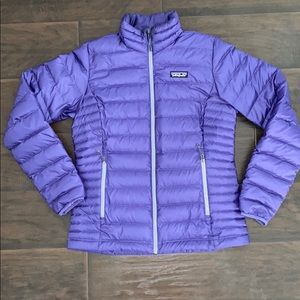 Patagonia Women’s thin puffer jacket purple grey S